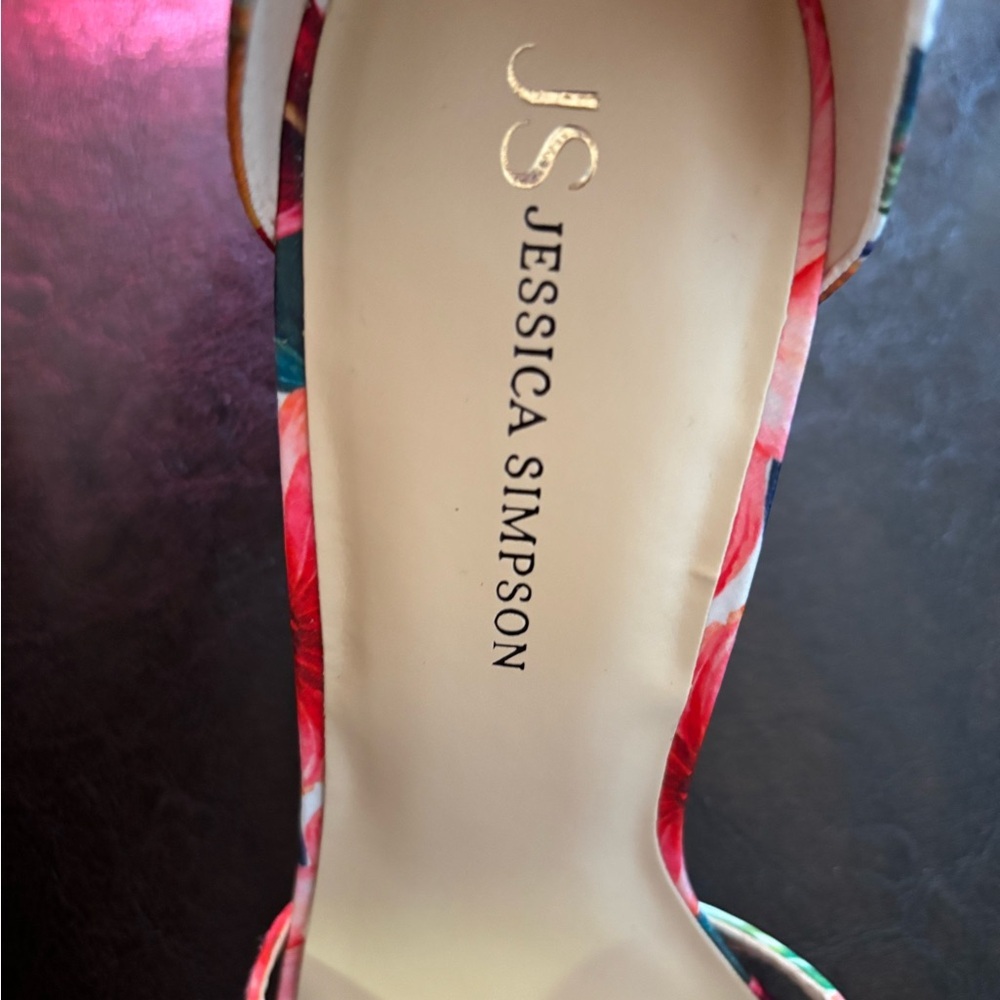 Jessica Simpson Floral Heels - Red and Green - Picture 3 of 5